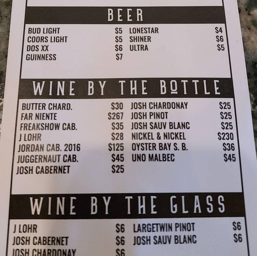 Menu at Peasant Village Restaurant, San Angelo