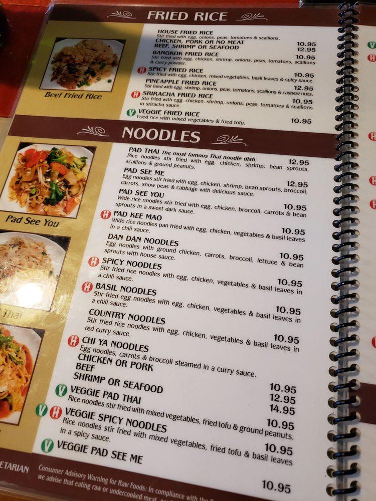 Menu at Thai House Restaurant, East Brookfield