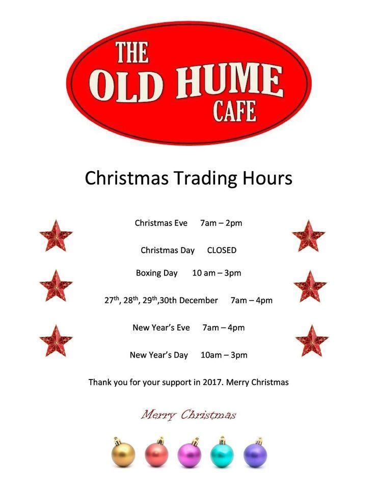 Menu at The Old Hume Cafe Gunning, Gunning