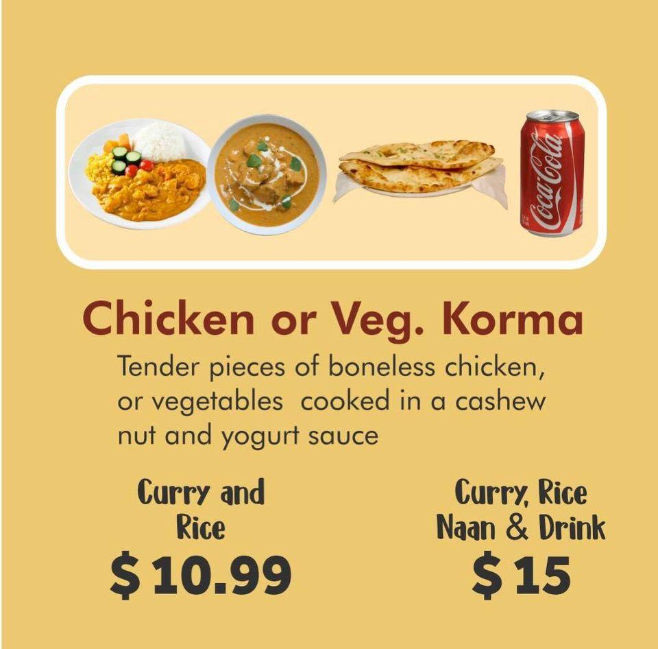 Menu at Jamavar Indian Kitchen restaurant, Christchurch