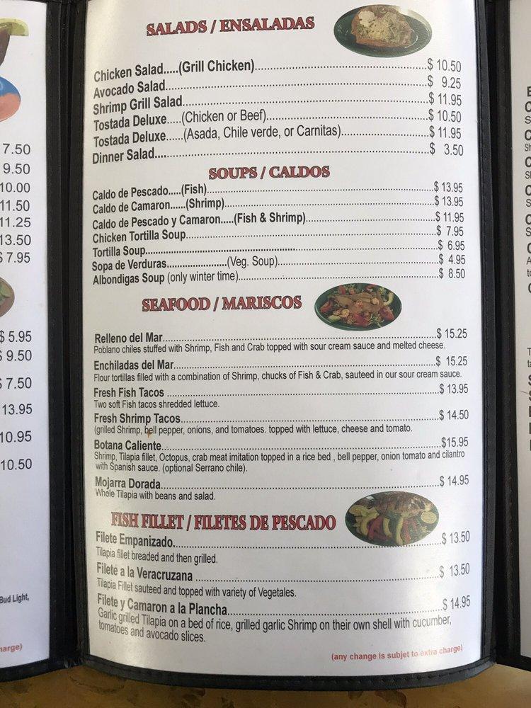 Menu at La Sierra Mexican Restaurant, Frazier Park