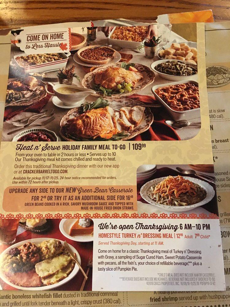 Menu at Cracker Barrel Old Country Store, Fishkill, 4 Merritt Blvd