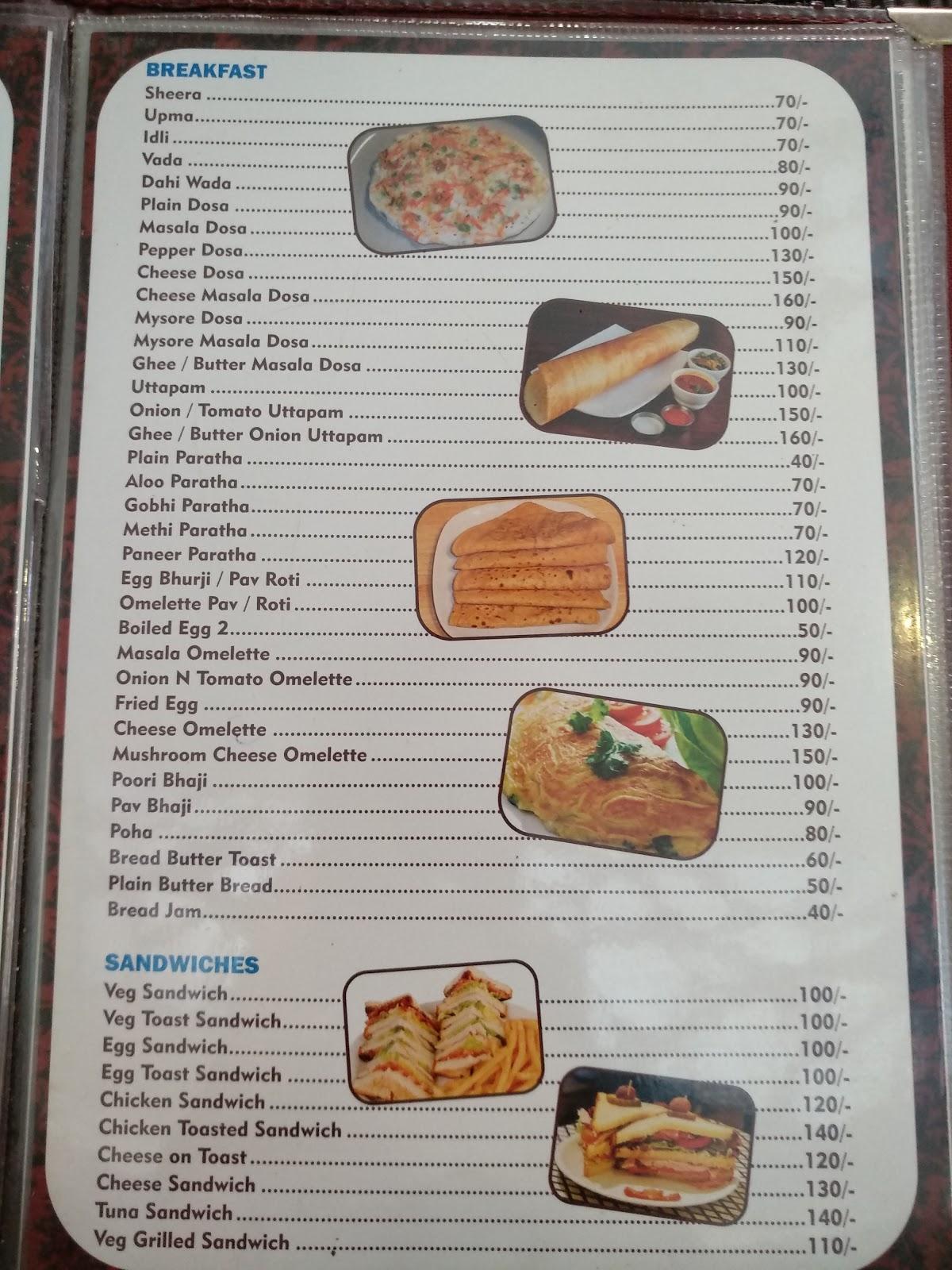 Menu at Sweet & Sour Family Restaurant & Bar, Calangute