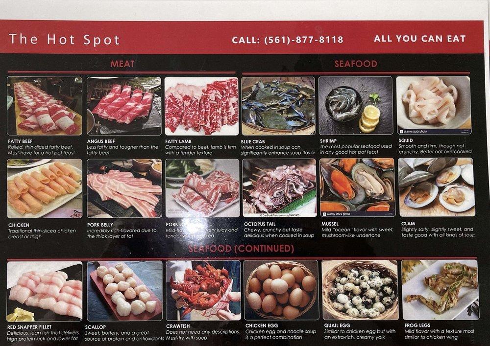 Menu at Hot Pot Restaurant, Lake Worth Corridor