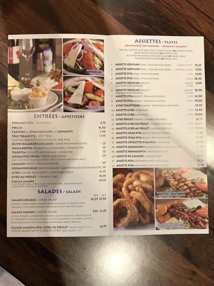 Menu at Souvlaki Authentique Ile Perrot restaurant, L'ÎlePerrot
