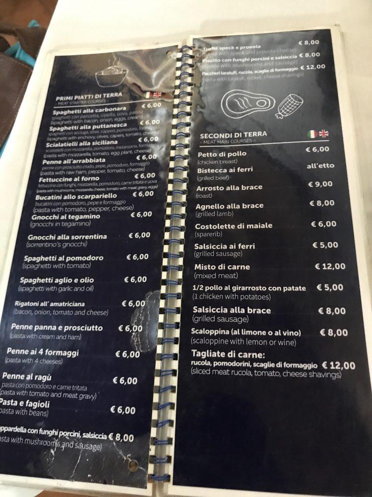Menu di Ristorante Savariello 