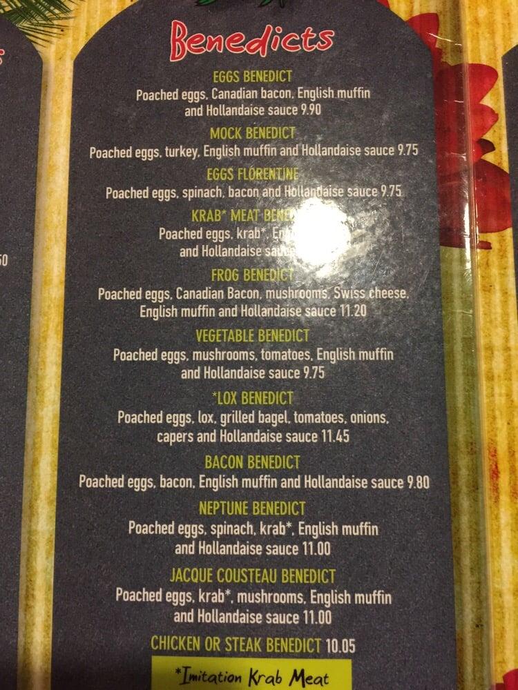 Menu at Frog Pond restaurant, Saint Pete Beach