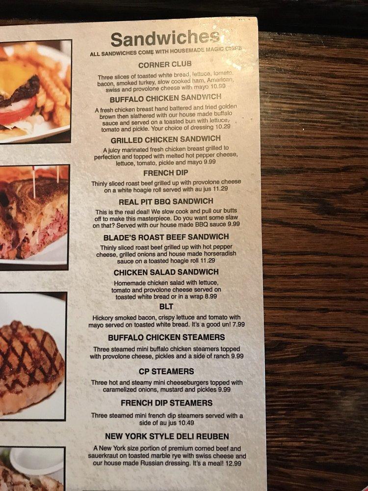 Menu at Corner Pub Bellevue, Nashville, TN100