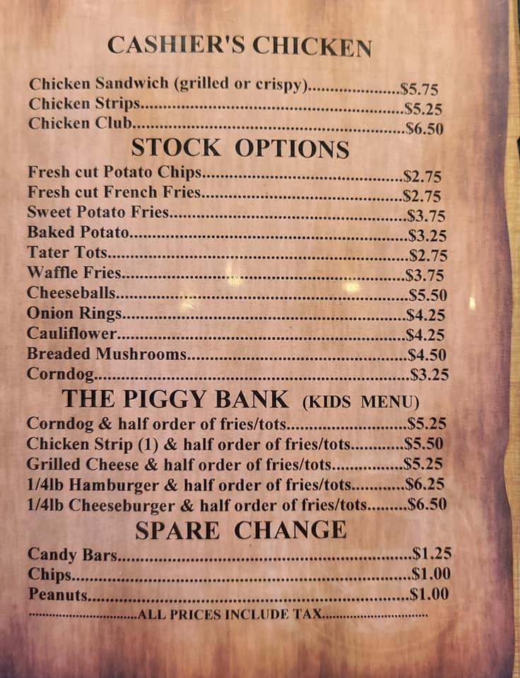 Menu at Bank pub & bar, Greentop