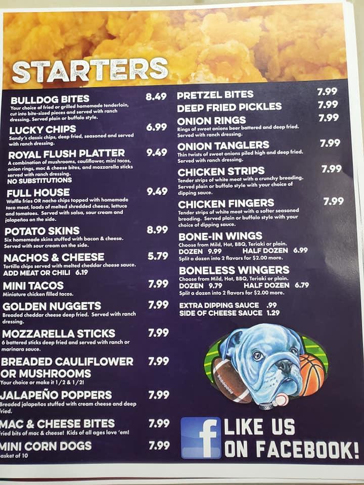 Menu at Lucky Dog's Pub & Eatery, Chillicothe