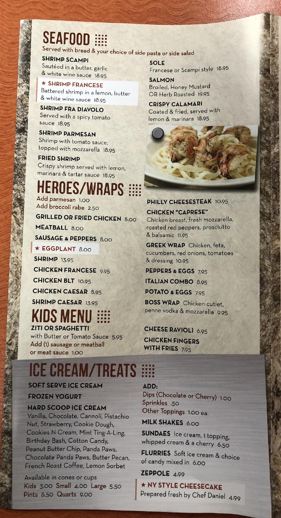 Menu at Nick's Pizza & Ice Cream pizzeria, Armonk, 405 Bedford Rd