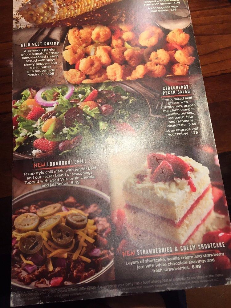 Menu at LongHorn Steakhouse, Harrisburg, Jonestown Rd