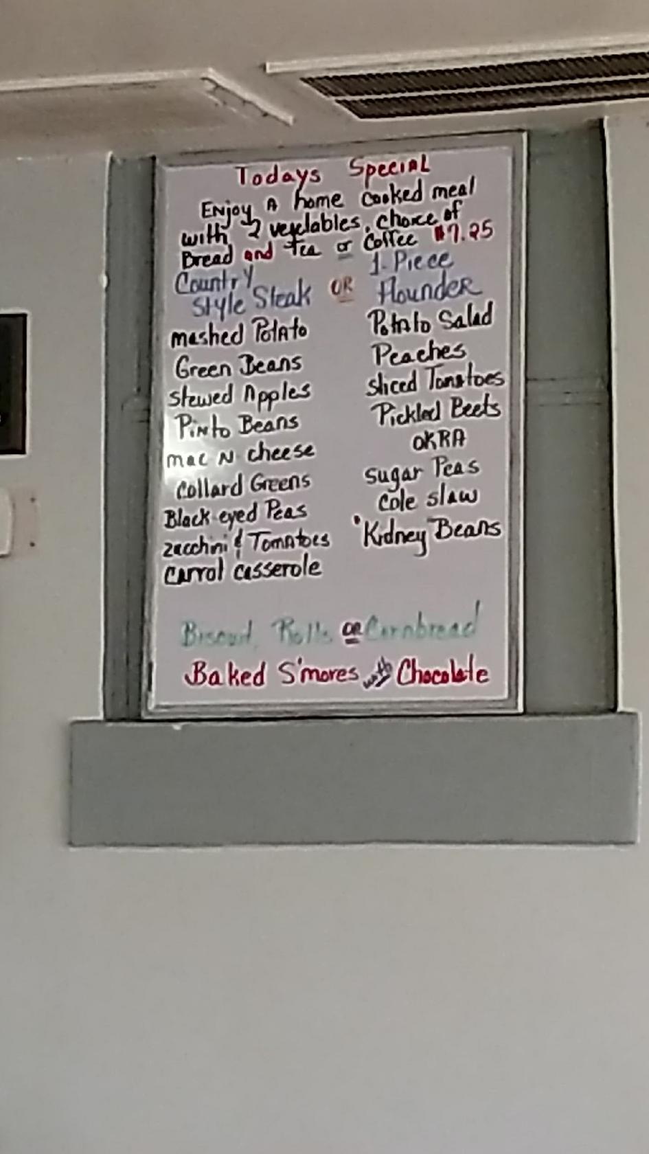 Menu at Cooksville Grill, LLC restaurant, Vale