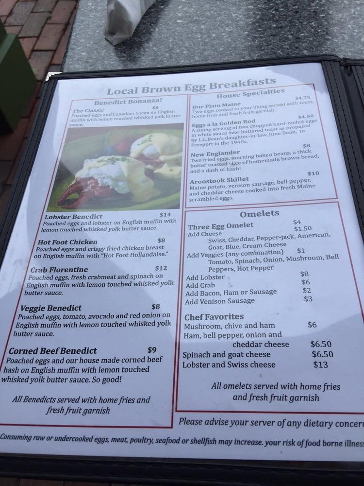 Menu at Linda Bean’s Maine Kitchen & Topside Tavern restaurant, Freeport