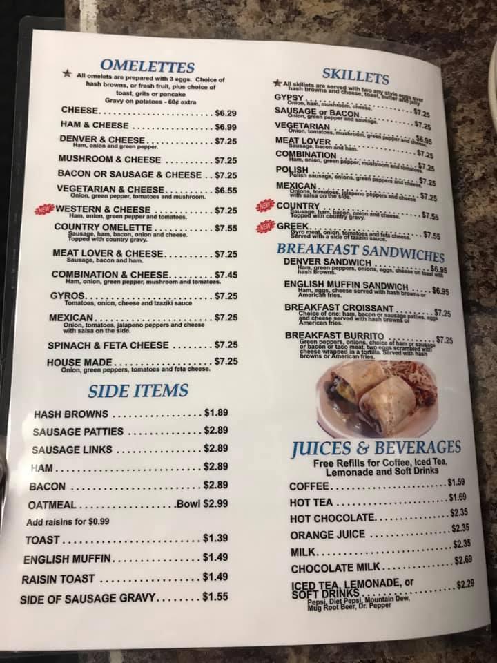 Menu at Coffee Cup 2 restaurant, Terre Haute