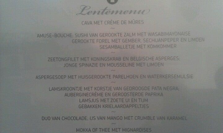 Menu de Boekzitting Muziekbos