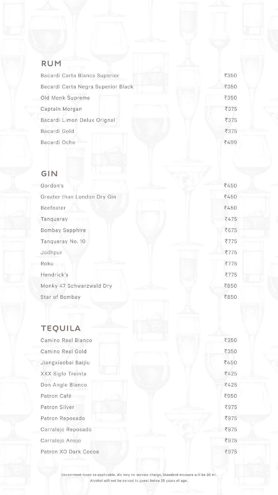 Food Exchange menu