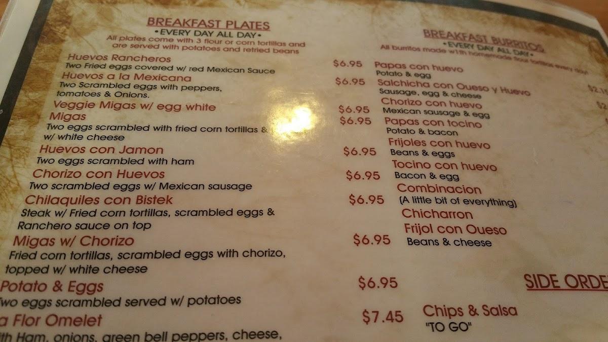 Menu at La Joya Mexican Cocina restaurant, Wylie