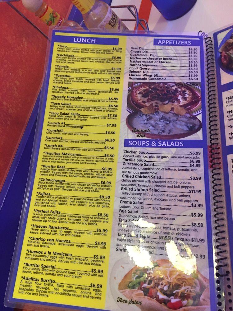 Menu at Blue Tequila Mexican Restaurant, Grill & Cantina, North Port