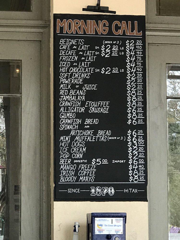 Menu at Parker's at the Quad cafe, New Orleans, 35 Diagonal Dr