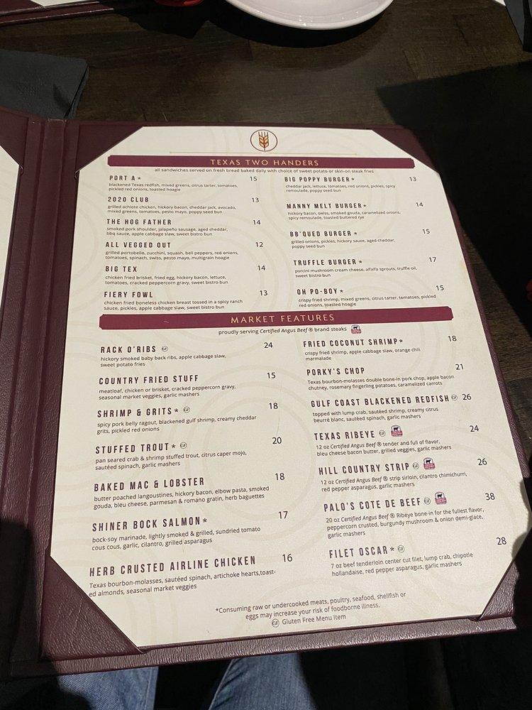 Menu at 2020 Market Scratch Kitchen & Bar,