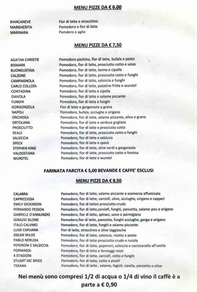 Menu di FraSi - Pizzeria Ristorante 
