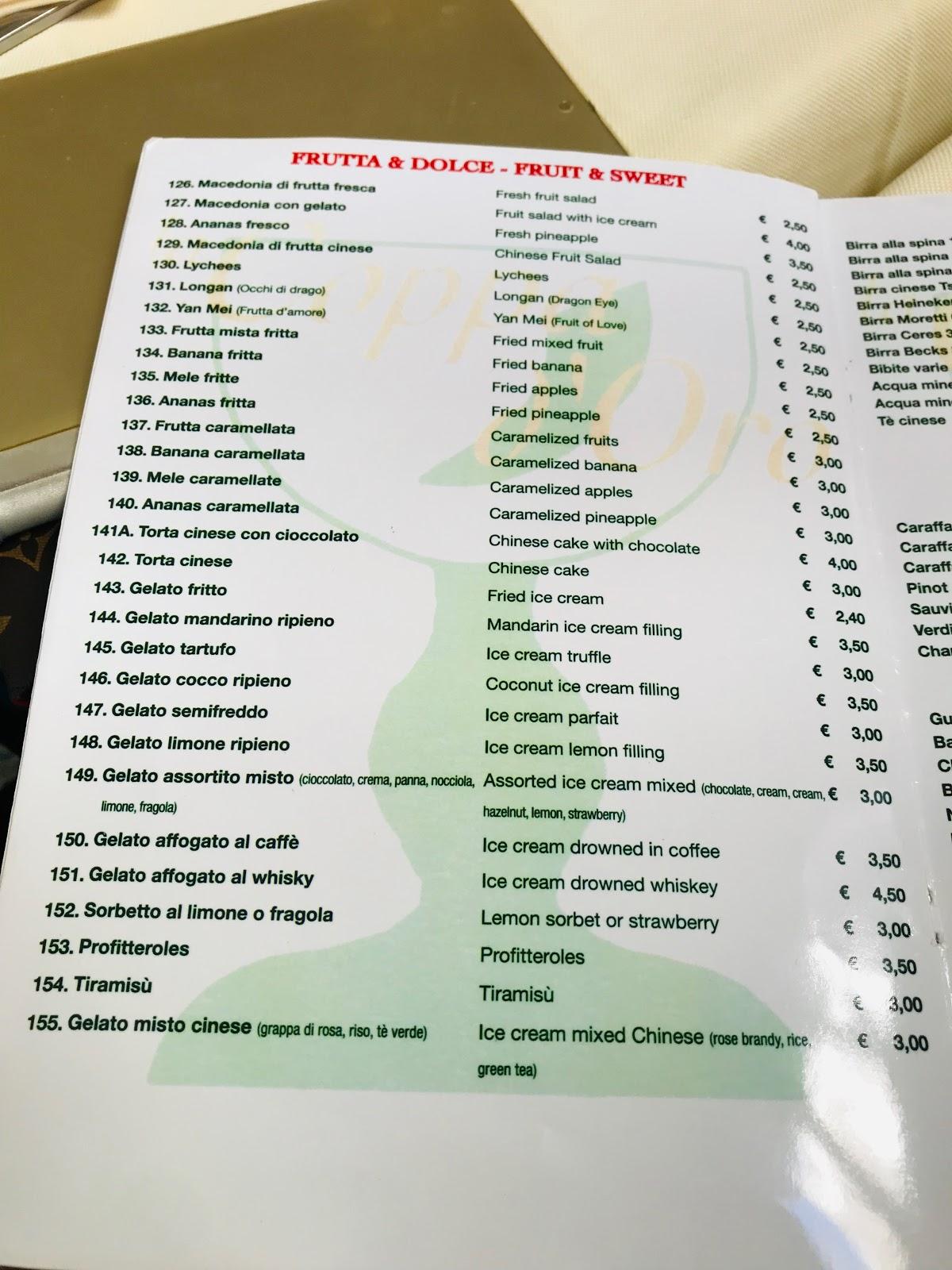 Menu at La Coppa D’Oro Restaurant & Pizza, Sesto San Giovanni