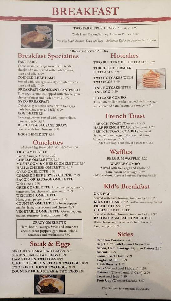 Menu at Best Friends Family Restaurant, Geneva