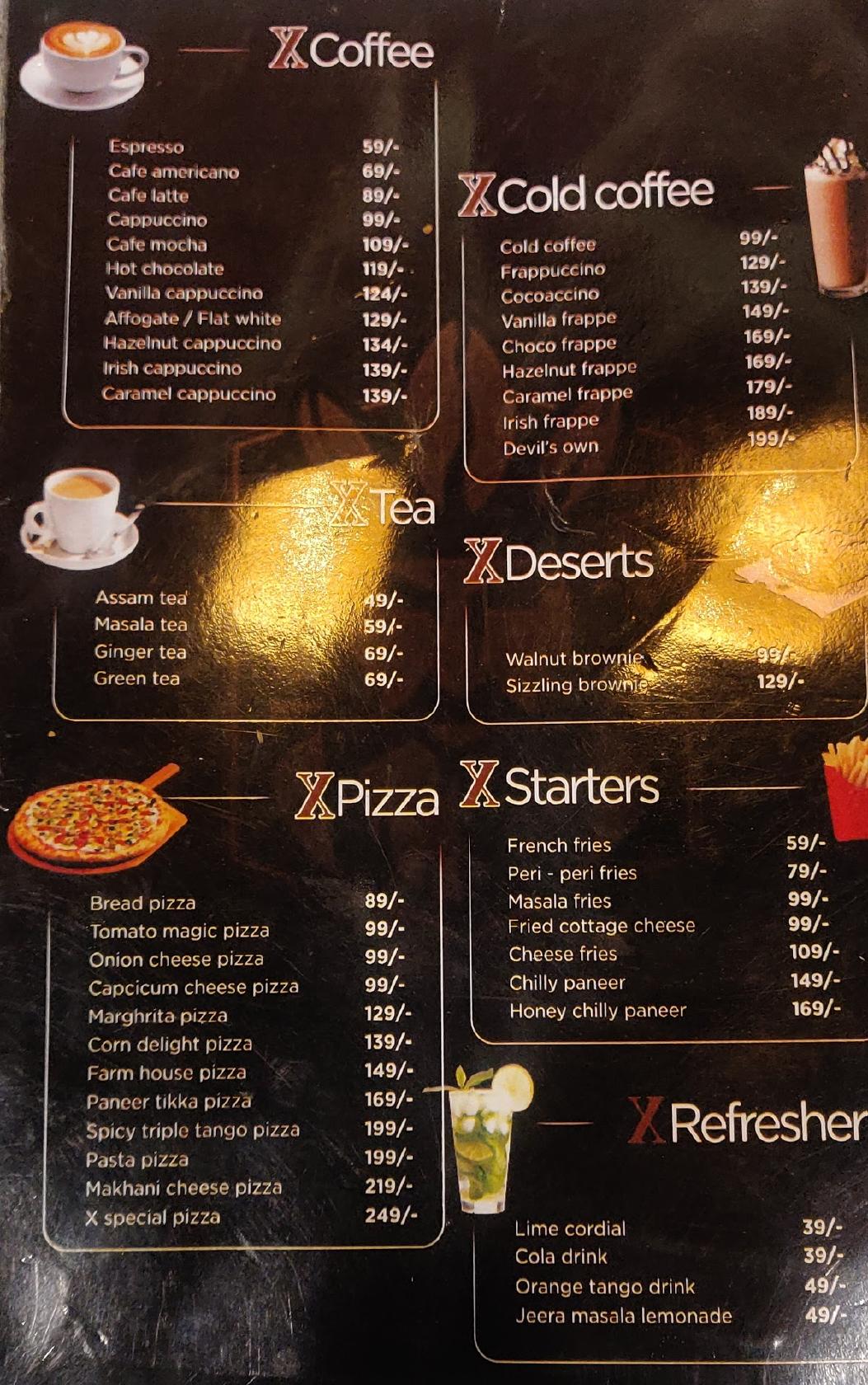 Menu at ChemicalX Cafe Lounge, Sonipat