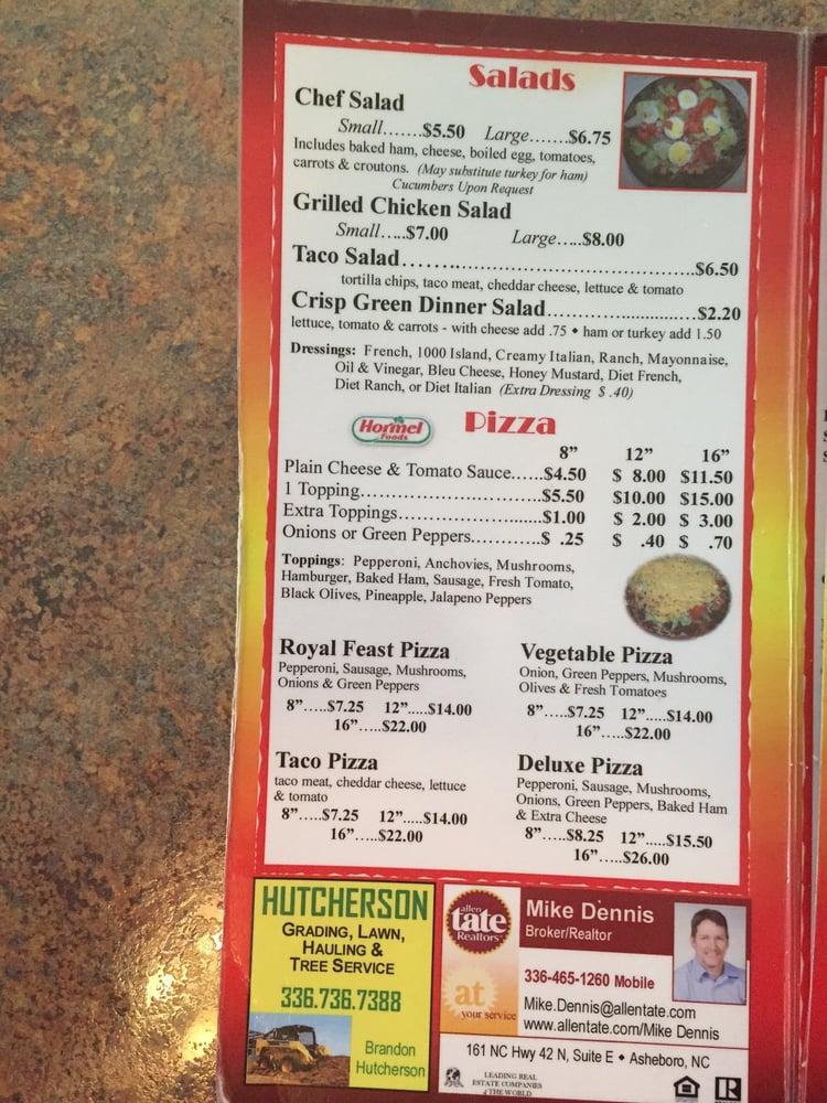 Menu at Sir Pizza pizzeria, Asheboro, 813 E Dixie Dr
