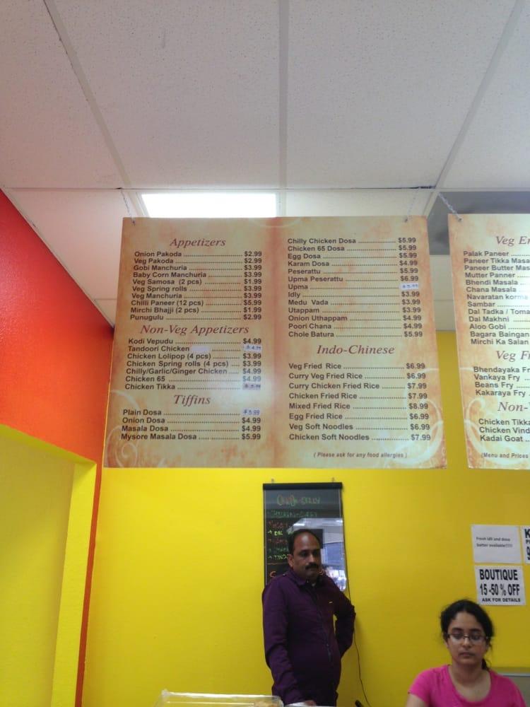 Menu at Swadeshi Plaza restaurant, Irving