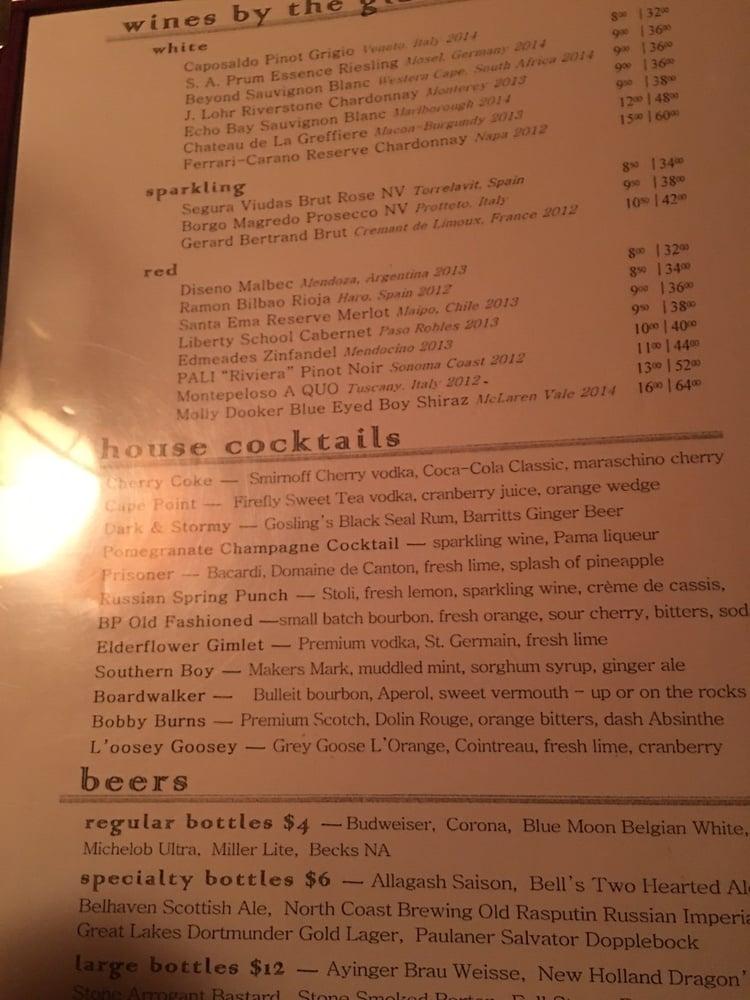 Menu at The Blue Point pub & bar, Duck