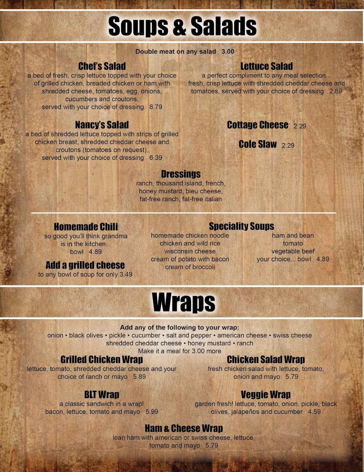 Menu at DairyKone restaurant, Jesup