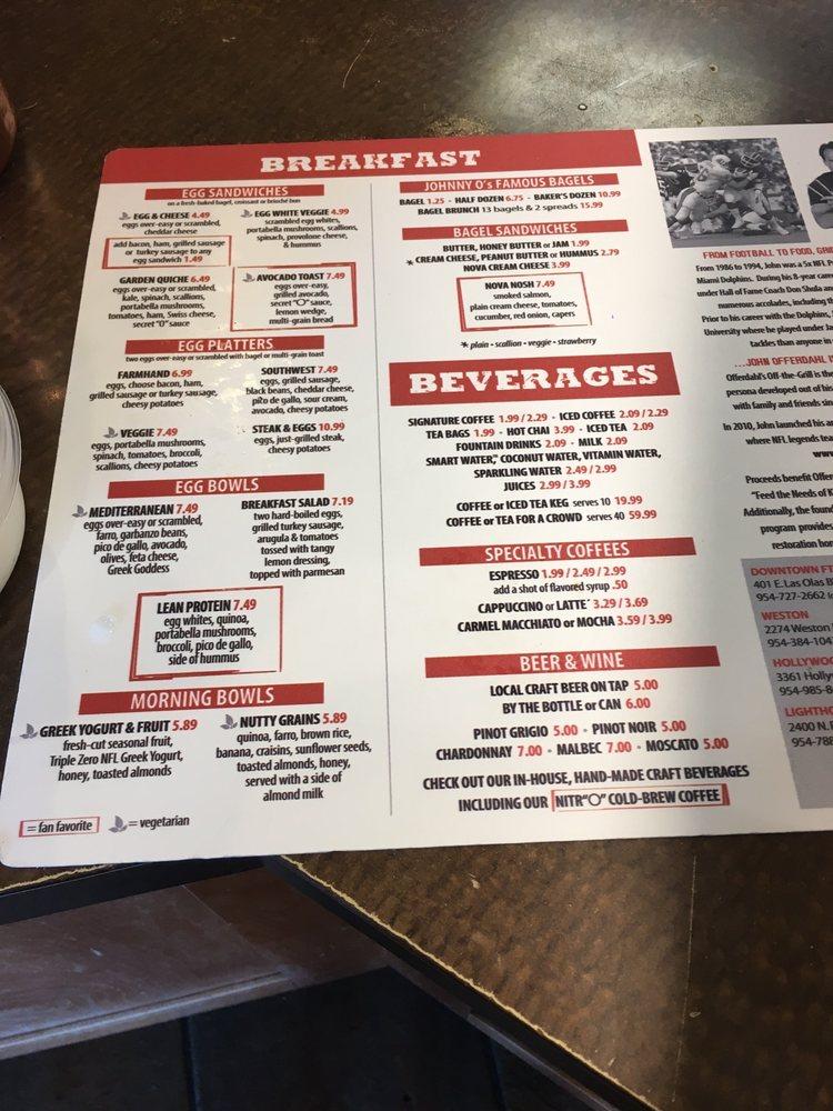 Carta del restaurante Offerdahl's OffTheGrill (Weston), Weston