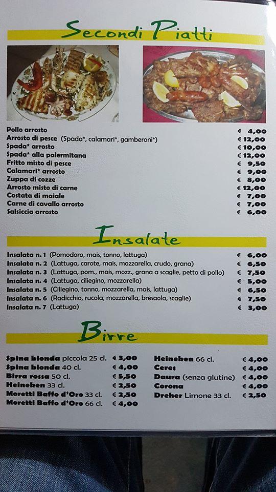 Menu di Pizzeria Air Bag 