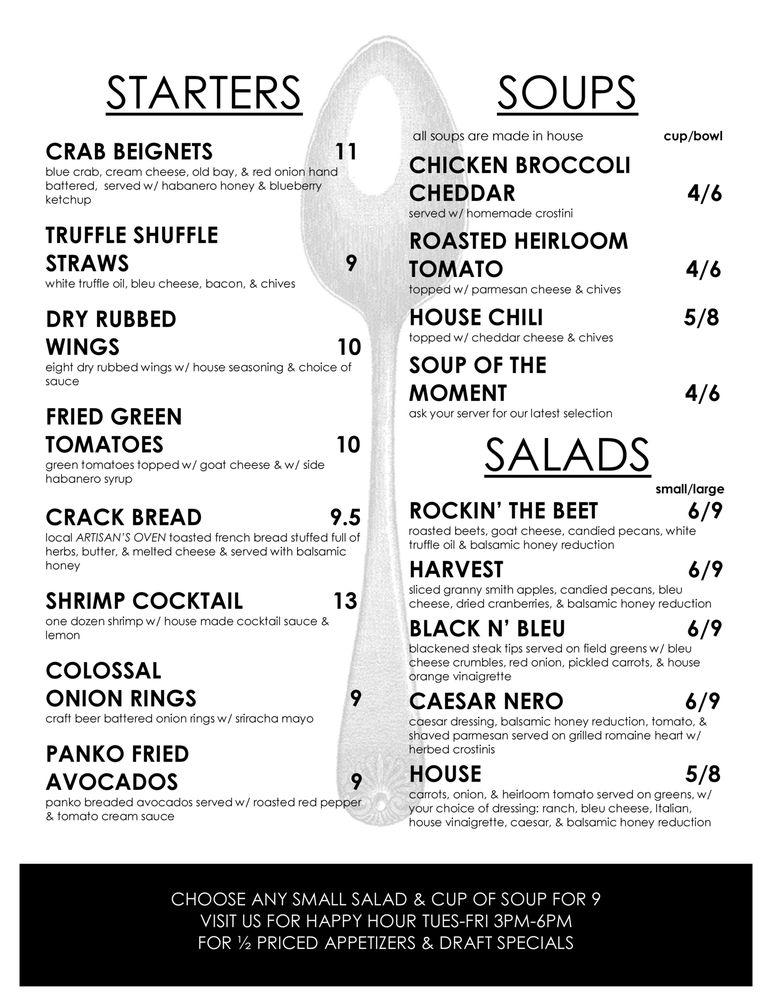 Menu at Civil Kitchen pub & bar, Springfield