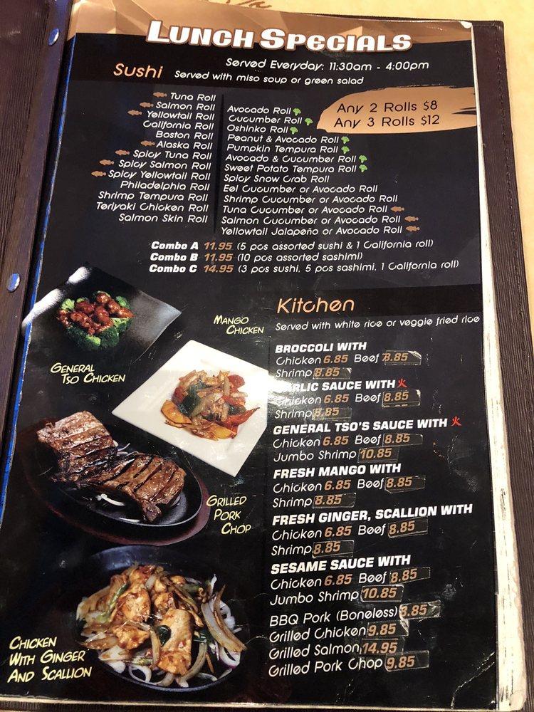 Menu at Asian Fusion Grills & Sushi restaurant, North Bergen