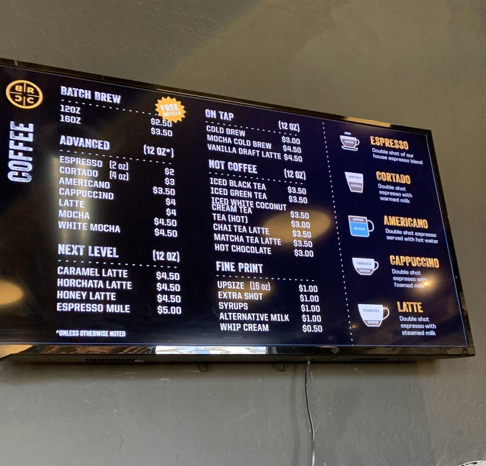 black rifle coffee menu