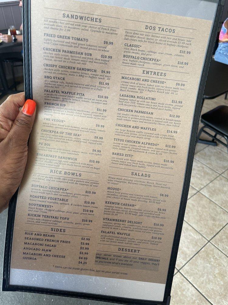 Menu at Paisley Vegan Kitchen restaurant, Melbourne, N Wickham Rd 149