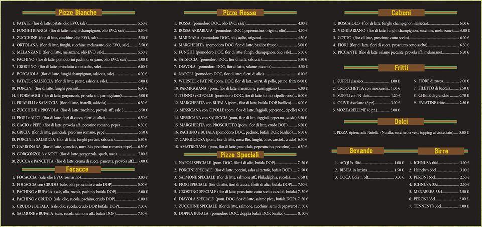 Menu di Pasta & Pizza 