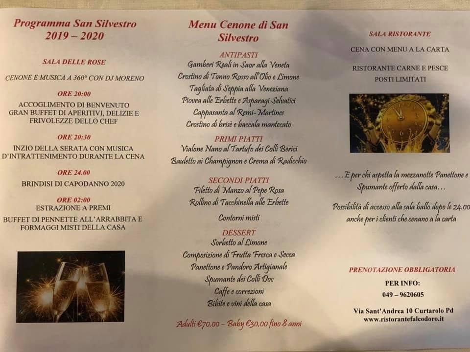 Menu At Falco D Oro Pizzeria Curtarolo Via Sant Andrea