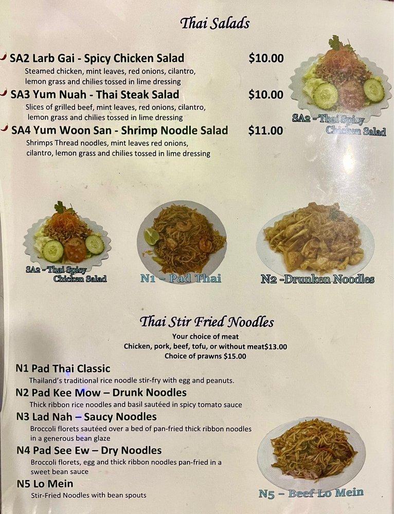 Menu at Basil House restaurant, Texas City