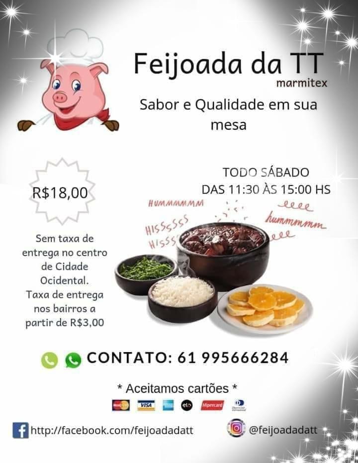 Feijoada da TT cardápio