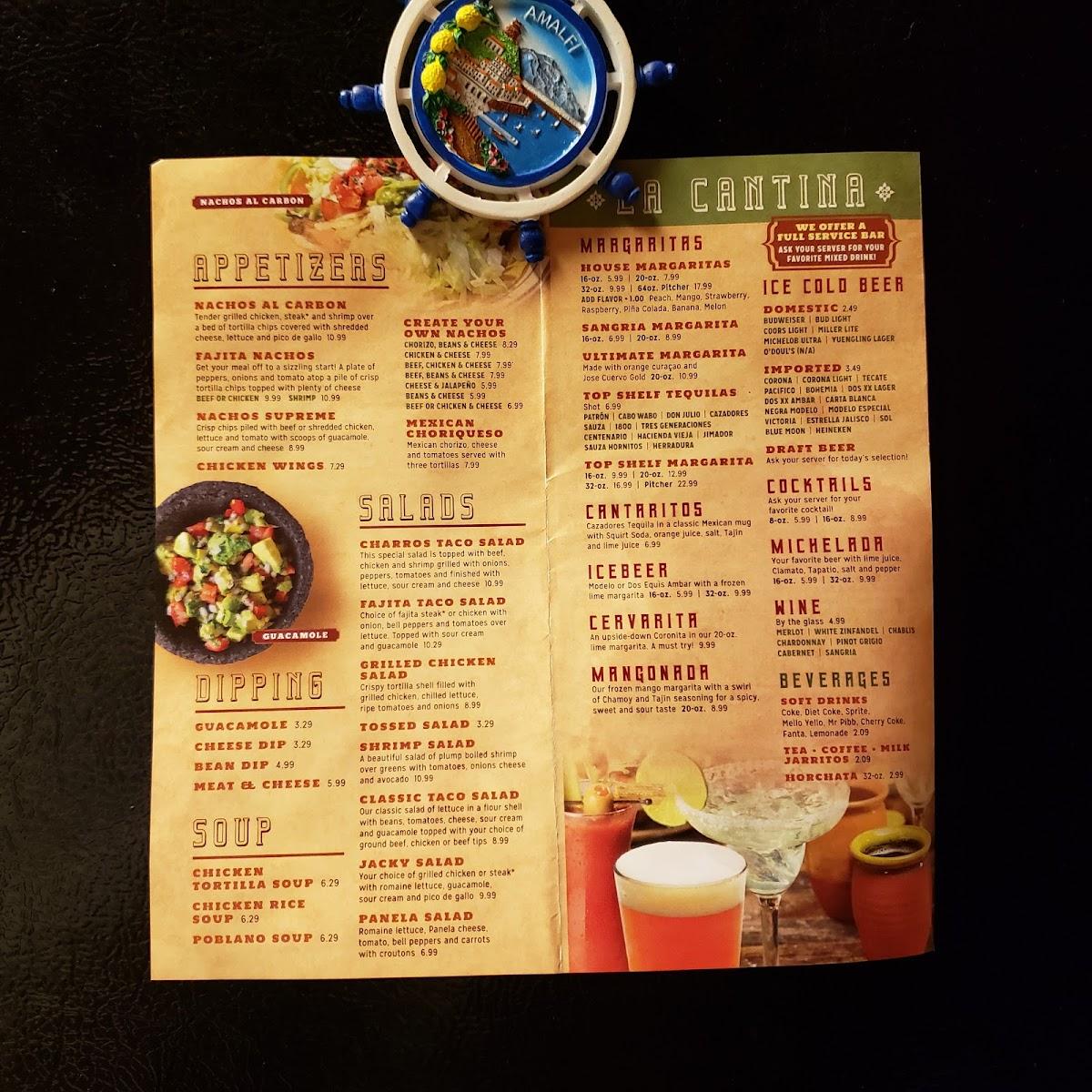 Menu at Los Charros D&G Mexican Grill and Bar, Knightstown