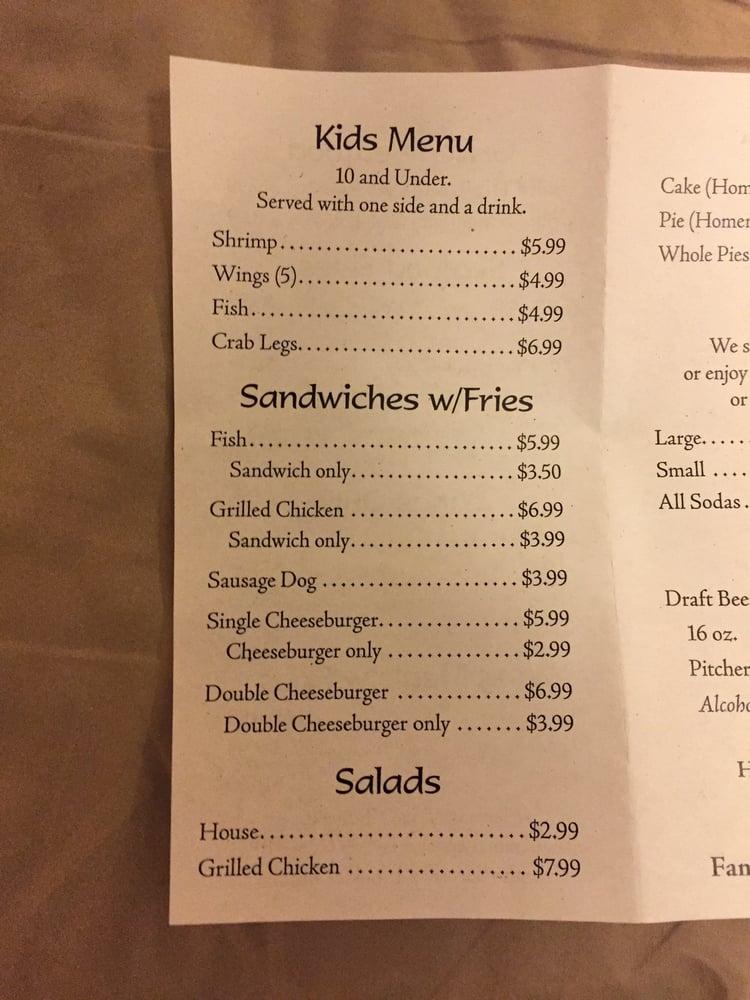 Menu at C & C Crab Shack restaurant, Adel