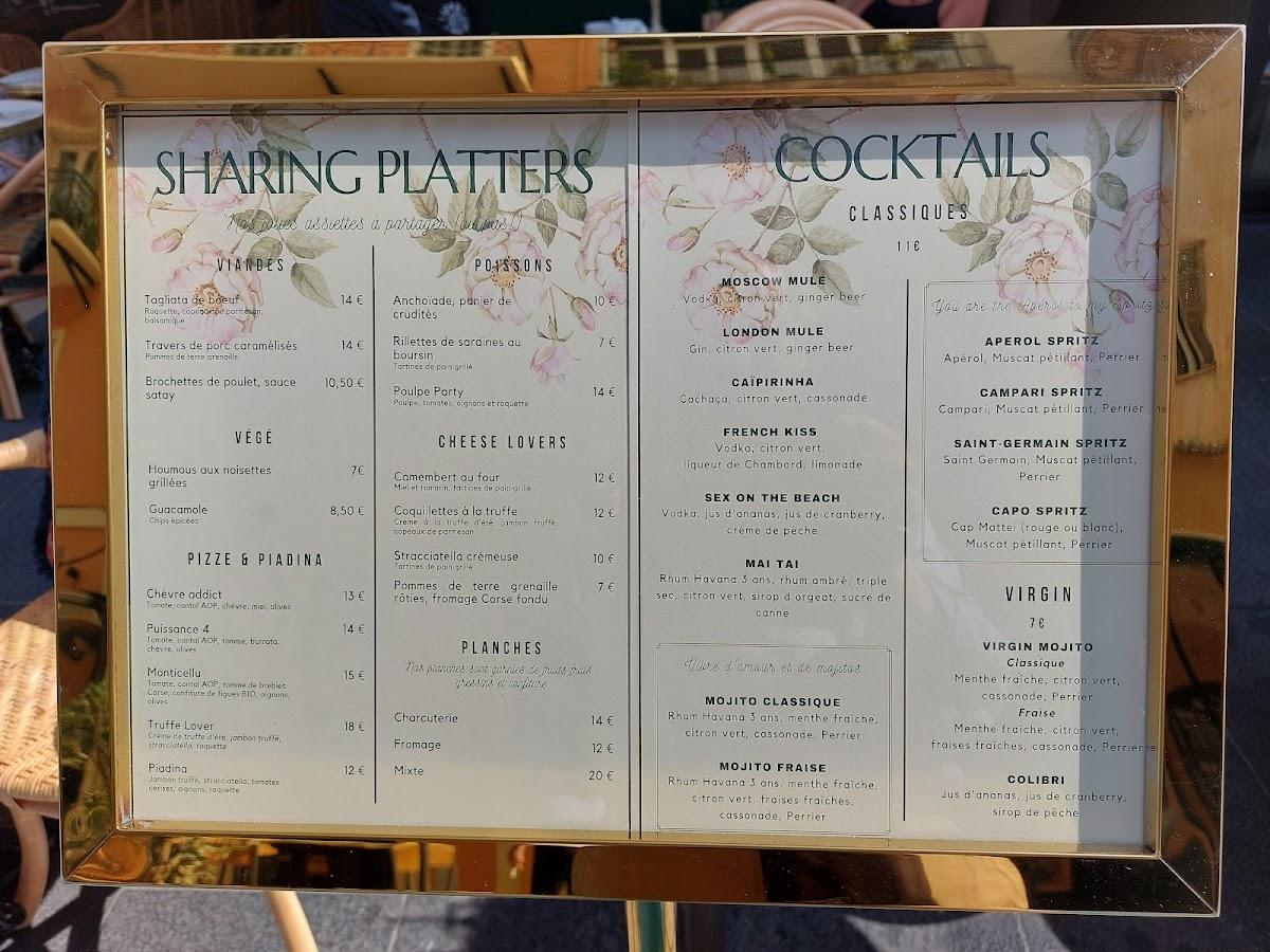 Menu de Le Café du Pin