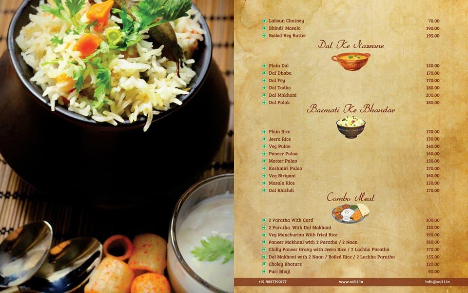 Soi 11 Jaipura menu