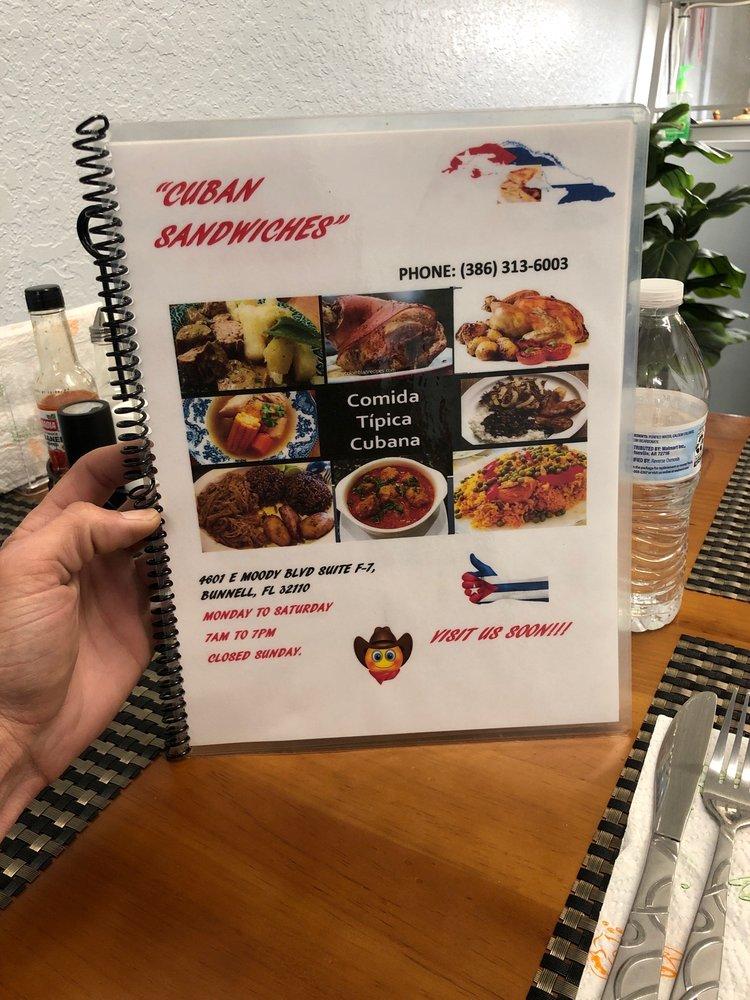 Menu at Cuban Sandwiches, Bunnell, E Moody Blvd Ste F7