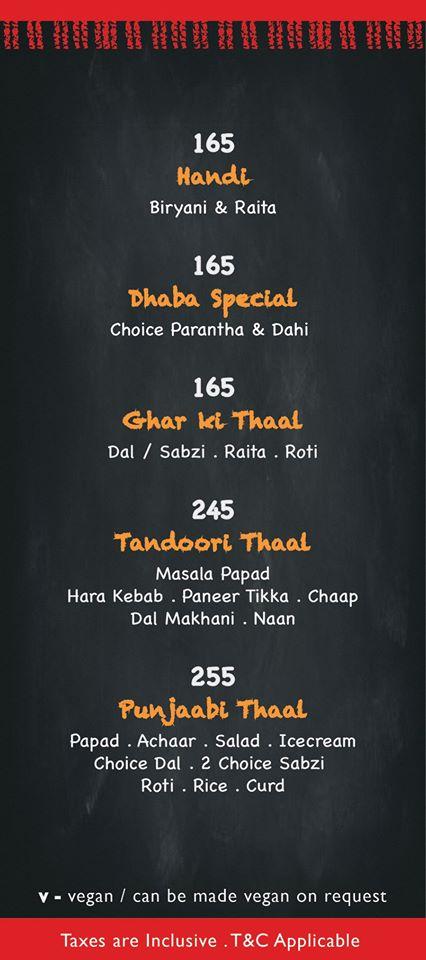 The Chowks - Chai Chowk menu