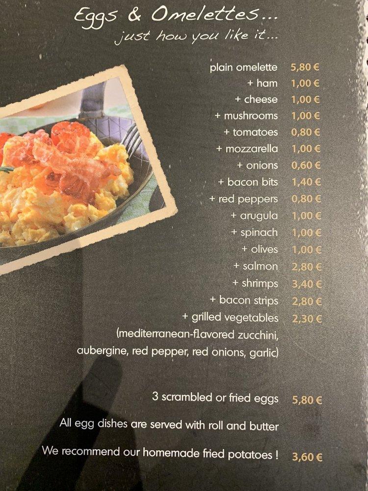 Menu at Sanders Cafe (Cash only), Landstuhl